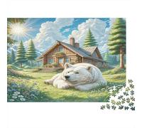 The Great Pyrenees 1000 Piece Jigsaw Puzzle for Adults | Challenging Educational Game Dog by Wooden Cabin Great Gift Idea 38x26cm/1000pcs