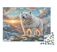 The Great Pyrenees Jigsaw Puzzle for Adults: White Bear in Mountains Fun Present & Activity for Home Wall Decor 70x50cm/1000pcs