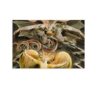 The Great Red Dragon And The Woman Clothed with The Sun By William Blake Giclee Paper Poster Clear Reproduction Wall Art Painting Canvas Gift Living Room Prints Bedroom Decor Artworks Unframe 08x12inc
