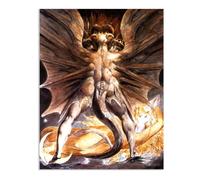 The Great Red Dragon and the Woman William Blake Art Prints on Canvas Classic Art Prints Wall Decor Famous Paintings William Blake Inspiring Living Room Bedroom Artwork 40x30cm(16x12in) poster