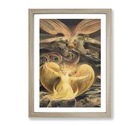 The Great Red Dragon By William Blake Classic Painting Framed Print | A4 Oak Framed Wall Art | Ready to Hang | Classic Historical Picture | Living Room Bedroom Lounge Office