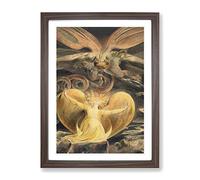 The Great Red Dragon By William Blake Classic Painting Framed Print | A4 Walnut Framed Wall Art | Ready to Hang | Classic Historical Picture | Living Room Bedroom Lounge Office