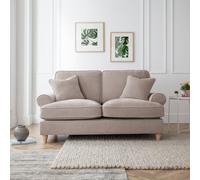 The Great Sofa Company Ezra 2 Seater Textured Velvet Sofa - Scroll Arm in Taupe The Great Sofa Company Taupe 2 Seater