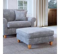 The Great Sofa Company Flora Footstool Glory Anthracite in Mid Grey The Great Sofa Company Mid Grey