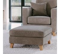 The Great Sofa Company Florence Chenille Footstool In Fossil