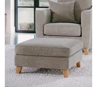 The Great Sofa Company Jackson Chenille Footstool in Stone The Great Sofa Company Stone