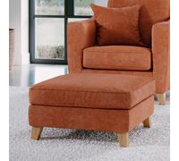 The Great Sofa Company Jackson Chenille Footstool in Terracotta The Great Sofa Company Terracotta