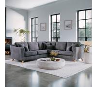 The Great Sofa Company Jackson Large Chenille Corner Sofa in Grey The Great Sofa Company Grey Large