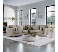 The Great Sofa Company Jackson Large Chenille Corner Sofa in Stone The Great Sofa Company Stone Large