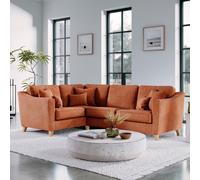 The Great Sofa Company Jackson Right Hand Facing Chenille Corner Sofa in Terracotta | Size: Medium The Great Sofa Company Terracotta Medium