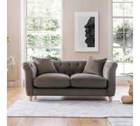 The Great Sofa Company Kensington 2-Seater Velvet Chesterfield Sofa in Grey | Size: 2 Seater The Great Sofa Company Grey 2 Seater