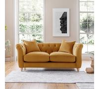 The Great Sofa Company Kensington 2-Seater Velvet Chesterfield Sofa in Mustard | Size: 2 Seater The Great Sofa Company Mustard 2 Seater