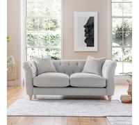 The Great Sofa Company Kensington 2-Seater Velvet Chesterfield Sofa in Silver | Size: 2 Seater The Great Sofa Company Silver 2 Seater