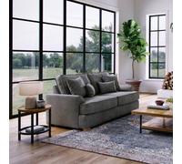 Alba City 2 Seater Steel Fabric Sofa - Grey - Wilko