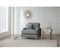 The Great Sofa Company Orla Arm Chair Manhattan Apricot in Charcoal The Great Sofa Company Charcoal