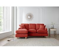 The Great Sofa Company Orla Left Hand Chaise Sofa Manhattan Navy in Terracotta The Great Sofa Company Terracotta