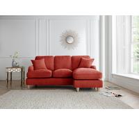 The Great Sofa Company Orla Right Hand Chaise Sofa Manhattan Charcoal in Terracotta The Great Sofa Company Terracotta