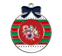 The Great Tit Birds Christmas Tree Ornaments Decor Circular