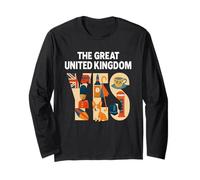The Great United Kingdom YES Patriotic British Culture Icons Long Sleeve T-Shirt