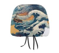 The Great Wa1ve Cute Headrest Covers for Car Truck