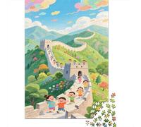 The Great Wall 1000 Piece Jigsaw Puzzles for Adults Great Wall Jigsaws Challenging Game Family Challenging Educational Challenge Home Decoration for Adults And Kids Age 12 Years Up 1000pcs (75x50cm)