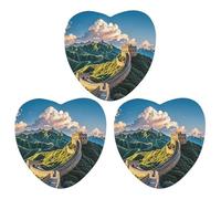 The Great Wall Car Air Freshener, 3 Pcs Love form Hanging Air Freshener Cards, Long Lasting Fragrance Scented Cards for Car, Home, Office White-style