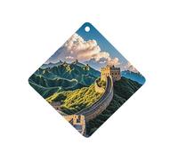 The Great Wall Car Air Freshener Hanging, Long Lasting Scented Car Aromatherapy Tablets, Rhombus Fragrance Scented Cards for Vehicles, Bedroom, Wardrobe Black-style
