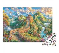 The Great Wall_ China 1000 Piece Jigsaw Puzzle for Adults And Kids-Challenging Puzzle Game,Home Decoration & Family Fun 38x26cm/1000pcs