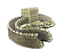 The Great Wall China Fridge Magnet World City 3D Metal Strong Souvenir Tourist Gift Chinese Magnet Hand Made Craft Creative Home and Kitchen Decoration Magnetic Sticker (Great Wall)