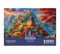 The Great Wall_ China Puzzle 1000 Piece, Jigsaw Puzzle Challenge Eco-friendly Paper Puzzle for Adults & for Age 14 And Up 38x26cm/1000pcs