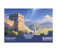 The Great Wall Jigsaw Puzzles for Adults 1000 Piece Landmark Building Educational Challenge Games Challenging with Letters on Back Home Decoration Beautiful 38x26cm/1000pcs