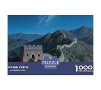 The Great Wall Jigsaw Puzzles for Adults 1000 Piece Landmark Building Fun Game Challenging with Letters on Back Home Decoration Beautiful 38x26cm/1000pcs