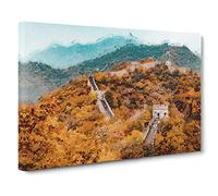 The Great Wall Of China Canvas Print | Gallery Wrapped 30mm Frame Wall Art | 24x16 inches | Ready to Hang | Modern Picture | Living Room Bedroom Lounge Office