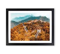 The Great Wall Of China Modern Art Framed Print | A3 Black Framed Wall Art | Ready to Hang | Modern Nature Picture | Living Room Bedroom Lounge Office