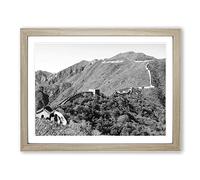 The Great Wall of China No.5 Modern Framed Wall Art Print, Ready to Hang Picture for Living Room Bedroom Home Office Décor, Oak A3 (46 x 34 cm)
