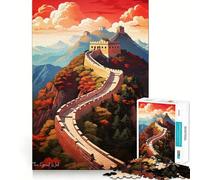 The Great Wall of China Teenagers 1000 Piece Jigsaw Puzzle Think Smart Toy Bonding Time Smooth Cut Santa Wish List (38x52cm)