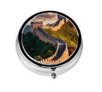 The Great Wall of China This Small, Printed, Round Pill Box is a Portable Pill and Vitamin Organizer Perfect for Pockets, Purses, and Travel.