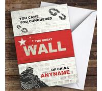 The Great Wall Of China You Came & Conquered Congratulations Personalised Card - Congratulations Card, Personalised Well Done Card, Custom Congratulations Card