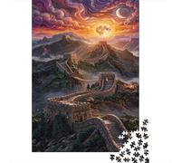 The Great Wall Premium 1000 Pieces Thick Cardboard Puzzle for Older Children 12+ Anxiety Relief Indoor Activity 52x38cm/1000pcs