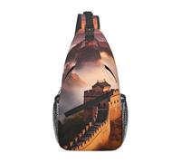 the Great Wall Printed Crossbody Bag with Double Side Pockets - Ideal for Commute, Travel, and Everyday Use