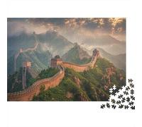 The Great Wall,Puzzles Historic Buildings Gemusterte Nachhaltige Puzzles Für Erwachsene Hochwertige Holzspielpuzzles 1000pcs (75x50cm)
