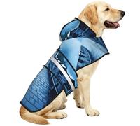 The Great Wall Waterproof Dog Raincoat And Rain Jacket With Hood, Reflective Strips And Adjustable Belly Strap, Fits Small To Large Dogs