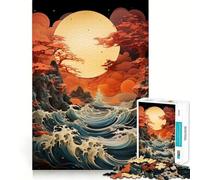 The Great Wave 1000 Piece Jigsaws for Teenagers Puzzle Brain Workout Toy Calm Escape Art Assembly Thoughtful Gift (38x52cm)