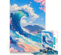 The Great Wave - Anime Aesthetic 1000 Piece Jigsaws for Teenagers Puzzle Strong Logic Toy Relaxed Mind Clear Edge Bday Surprise (50x75cm)