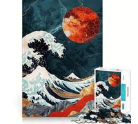 The Great Wave at Night 1000 Piece Jigsaws for Teenagers Puzzle Mind Challenge Toy Calm Pastime Precise Cut Lovely Gift (50x75cm)
