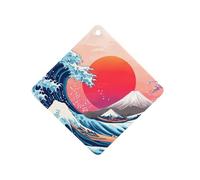 The Great Wave Cherry1 Flower Sun Car Air Freshener Ocean Scent Long Lasting Tablets for Auto Hanging Fragrance