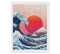 The Great Wave Cherry1 Flower Sun Funny Adult Diamond Art Painting Kits Personalised Drill Craft Picture Wall Decor