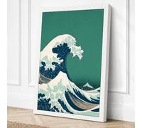 The Great Wave Japandi Canvas Wall Art Print 30x20 Inch (76 x 51 cm)