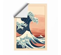 The Great Wave Japandi Unframed Wall Art Print A1 (84.1×59.4cm), Wall Decor for Living Room, Bedroom, Office & Home, Art Gift
