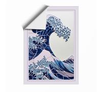 The Great Wave Japandi Unframed Wall Art Print A1 (84.1×59.4cm), Wall Decor for Living Room, Bedroom, Office & Home, Art Gift